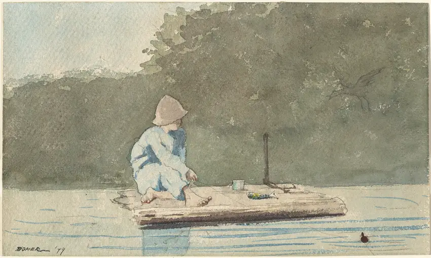 Boy on a Raft (1879)